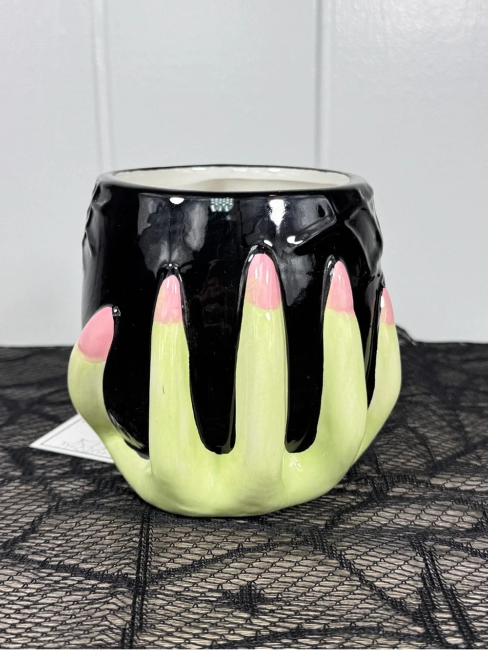 NEW Cobwebs & Cauldrons Witch Hands Spiderwebs Halloween Mug